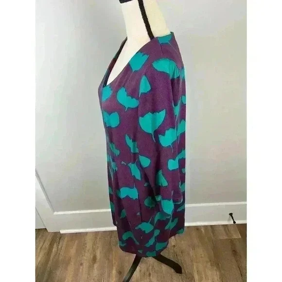 White Stuff UK Women's Midi Dress Size 16UK Purple Teal Pockets Half Sleeve L - Picture 6 of 12